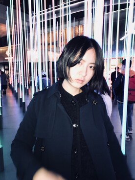 「日系极简」｜「アイテム（その他アウター）」を使った、随随小怪兽👾さん（レディース・169cm）の秋コーディネート