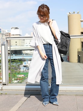 「アイテム（バックパック/リュック）」を使った、kaminさん（レディース・160cm）の春コーディネート