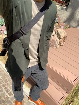 「quadro（クオドロ）のアイテム（トップス）」を使った、ゆーき@相互フォローさん（メンズ・167cm）の春コーディネート