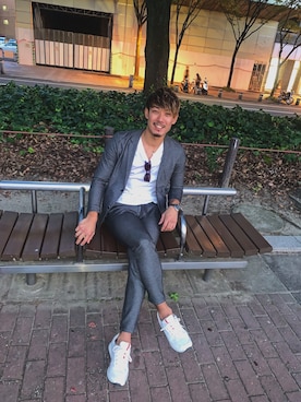 「SOLIDO（ソリード）のアイテム（ジャケット/アウター）」を使った、Kenichi Shimomuraさん（メンズ・177cm）の秋コーディネート