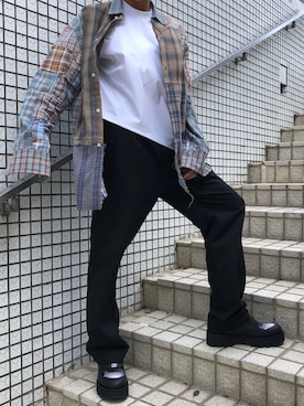 「proposition（プロポジション）のアイテム」を使った、Hayato Matsuokaさん（メンズ・172cm）の秋コーディネート