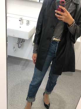 「WHEIR Bobson（ウェアボブソン）のアイテム」を使った、Ceceさん（レディース・155cm）の秋コーディネート