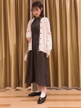 「春ワンピ」｜むこさんさん（レディース・162cm）の冬コーディネート