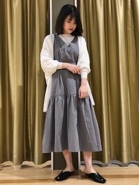 「グレージュ」｜むこさんさん（レディース・162cm）の春コーディネート