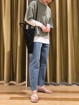 「MELO（メロ）のアイテム」を使った、むこさんさん（レディース・162cm）の春コーディネート