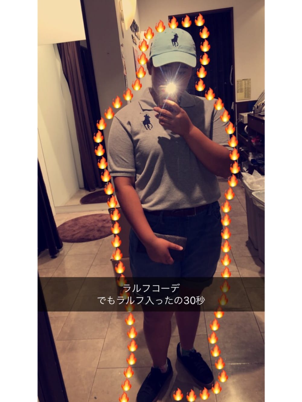 「Polo Ralph Lauren」｜「POLO RALPH LAURENのアイテム（キャップ、ブルー系）」を使った、Mana Monicaさん（レディース・162cm）の秋コーディネートの1枚目の写真