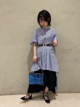 「CLANE（クラネ）のアイテム（スカート）」を使った、wakamaedaさん（レディース・156cm）の春コーディネート