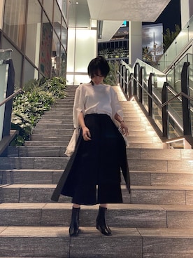 「AKIRANAKA（アキラナカ）のアイテム」を使った、wakamaedaさん（レディース・156cm）の冬コーディネート