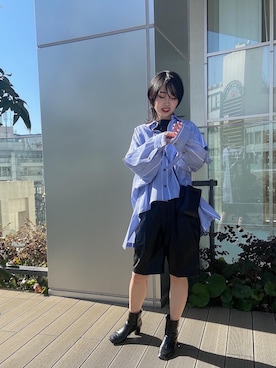 「AKIRANAKA（アキラナカ）のアイテム」を使った、wakamaedaさん（レディース・156cm）の冬コーディネート