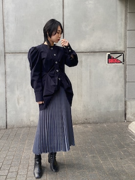「08sircus（ゼロエイトサーカス）のアイテム」を使った、wakamaedaさん（レディース・156cm）の冬コーディネート