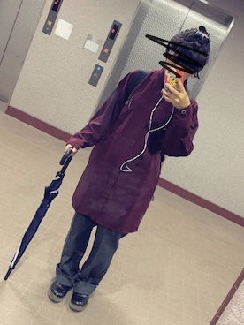 「Dickies（ディッキーズ）のアイテム（パンツ、グレー系）」を使った、芽海さん（レディース・158cm）の秋コーディネート