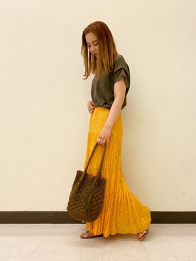 「RODE SKO（ロデスコ）のMARIA タッセルペーパーショルダー（ショルダーバッグ）」を使った、meiさん（レディース・163cm）の春コーディネート