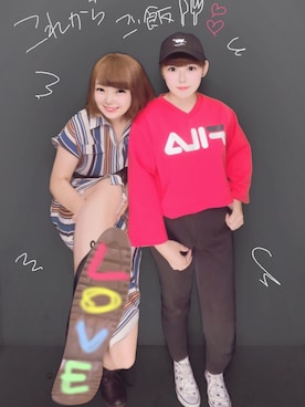 「WC（ダブル シー）のアイテム（キャップ）」を使った、NANAMIさん（レディース・154cm）の秋コーディネート