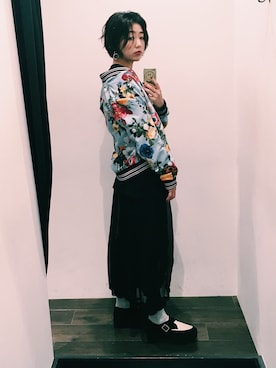 jouetie（ジュエティ）の「花柄リバーシブルBZ（ブルゾン）」 - WEAR