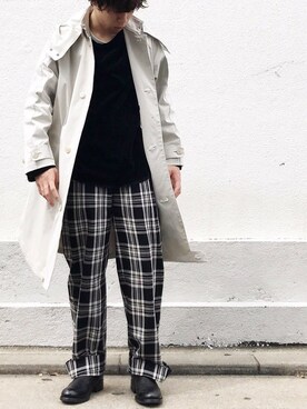 「bukht」｜「アイテム（モッズコート）」を使った、lally joeさん（メンズ・171cm）の秋コーディネート