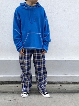 「SYU.HOMME/FEMM（シュウ）のアイテム（パンツ）」を使った、lally joeさん（メンズ・171cm）の秋コーディネート