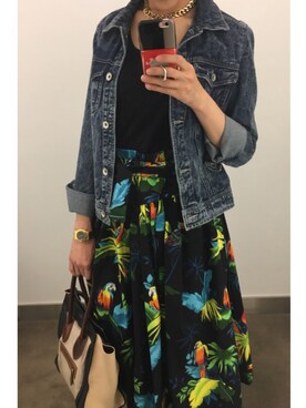 「MARC JACOBS（マークジェイコブス）のアイテム（スカート）」を使った、SAYAさん（レディース・170cm）の秋コーディネート