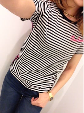 「MARC JACOBS（マークジェイコブス）のアイテム（Tシャツ/カットソー）」を使った、SAYAさん（レディース・170cm）の秋コーディネート