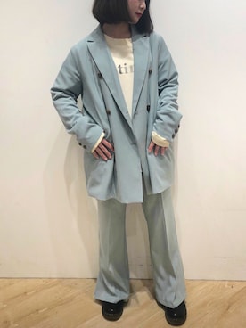 「NICE CLAUP（ナイスクラップ）のアイテム（ステンカラーコート）」を使った、segayakoさん（レディース・150cm）の冬コーディネート