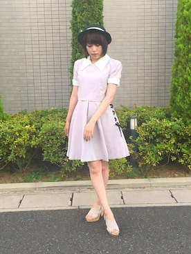 「EATME」｜「アイテム（アクセサリー）」を使った、みぃさん（レディース・157cm）の夏コーディネート