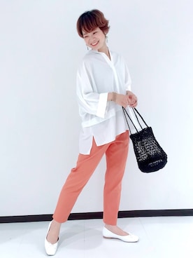 「Rougevif」｜「アイテム（バレエシューズ）」を使った、kimotoさん（レディース・159cm）の夏コーディネート