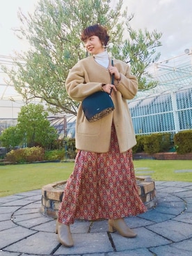 「Rouge vif（ルージュヴィフ）のアイテム（ブルゾン）」を使った、kimotoさん（レディース・159cm）の秋コーディネート