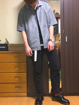 「オープンカラー」｜「アイテム（ジャケット/アウター）」を使った、Daikiさん（メンズ・172cm）の春コーディネート