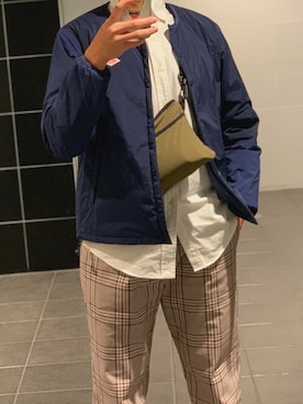 「Gramicci（グラミチ）のアイテム（バッグ）」を使った、けんちゃんさん（メンズ・176cm）の春コーディネート
