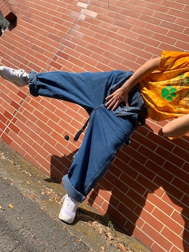 「summer」｜「アイテム（オールインワン・サロペット）」を使った、けんちゃんさん（メンズ・176cm）の夏コーディネート