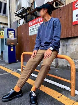 「vetements」｜「アイテム（キャップ）」を使った、reiya@相互フォロー✨さん（メンズ・172cm）の秋コーディネート