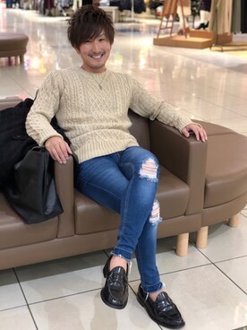 「L.H.P（エルエイチピー）のアイテム（トートバッグ）」を使った、はまさん（メンズ・160cm）の秋コーディネート