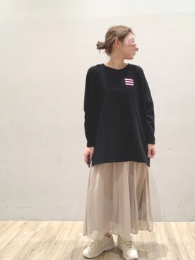 「FILA（フィラ）のアイテム（シューズ）」を使った、fukaさん（レディース・155cm）の冬コーディネート