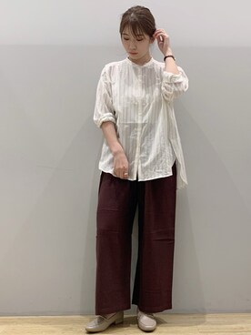 「earth music&ecology（アースミュージックアンドエコロジー）のORiental TRaffic ビットローファー●＊（ローファー）」を使った、chaki さん（レディース・159cm）の夏コーディネート