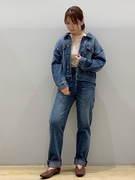 「バブーシュ」｜「アイテム（ブルゾン）」を使った、chaki さん（レディース・159cm）の秋コーディネート