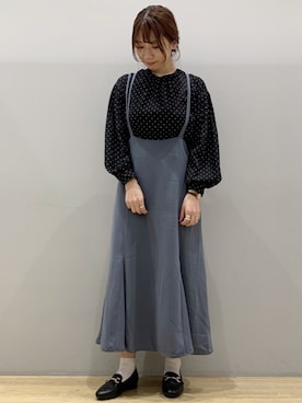 「ビットローファー」｜「アイテム（パンプス）」を使った、chaki さん（レディース・159cm）の秋コーディネート