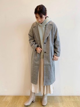 「アイテム（パーカー、グリーン系）」を使った、chaki さん（レディース・159cm）の秋コーディネート