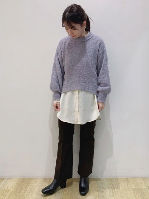 Earth Music Ecologychaki さんのニット セーターを使ったコーディネート Zozotown