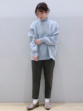 「ビットローファー」｜「アイテム（パンプス）」を使った、chaki さん（レディース・159cm）の冬コーディネート