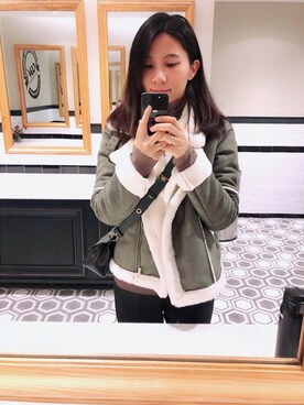 「アイテム（ブルゾン）」を使った、🥐S.S.Caramelさん（レディース・164cm・30代）の冬コーディネート
