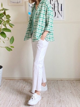 「ゆるコーデ」｜「アイテム（テーラードジャケット、その他）」を使った、parishsstoreさん（レディース・158cm）の春コーディネート