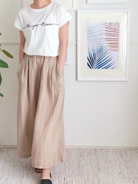 「margot（マルゴ）のアイテム（パンツ）」を使った、parishsstoreさん（レディース・158cm）の夏コーディネート