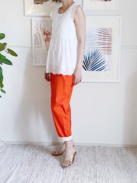 「margot（マルゴ）のアイテム（パンツ）」を使った、parishsstoreさん（レディース・158cm）の夏コーディネート