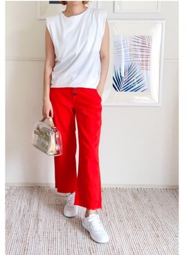 「Tシャツ 白」｜parishsstoreさん（レディース・158cm）の夏コーディネート