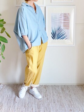 「margot（マルゴ）のアイテム（パンツ）」を使った、parishsstoreさん（レディース・158cm）の夏コーディネート