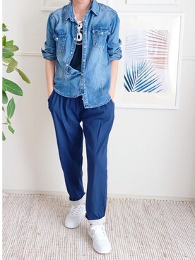 「margot（マルゴ）のアイテム（パンツ）」を使った、parishsstoreさん（レディース・158cm）の夏コーディネート