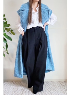 「margot（マルゴ）のアイテム（パンツ）」を使った、parishsstoreさん（レディース・158cm）の秋コーディネート