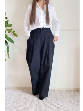「margot（マルゴ）のアイテム（パンツ）」を使った、parishsstoreさん（レディース・158cm）の秋コーディネート