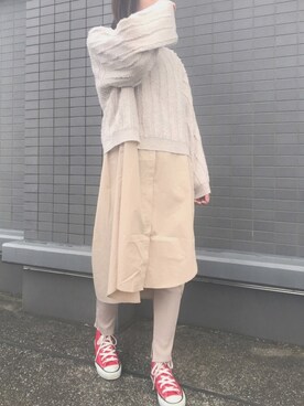 「レイヤードstyle」｜あいざわさん（レディース・157cm）の冬コーディネート