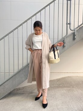 「COLONY 2139（コロニートゥーワンスリーナイン）のアイテム（その他アウター）」を使った、suuuさん（レディース・163cm）の春コーディネート