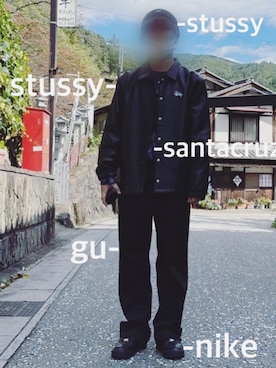 「STUSSY（ステューシー）のアイテム（ブルゾン）」を使った、NAO 《相互》さん（メンズ・160cm）の秋コーディネート